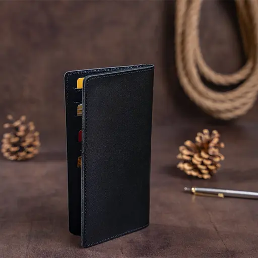 Мужской кожаный кошелек Shvigel 18х9х1 см acs0016027 - фото 8