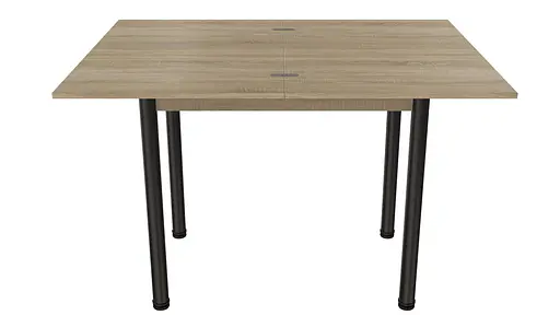 Обідній стіл-формер розкладний Берта Ferrum-decor 750x1200x900 Чорний метал ДСП Дуб Сонома 16 мм (FRD-105174) - фото 8