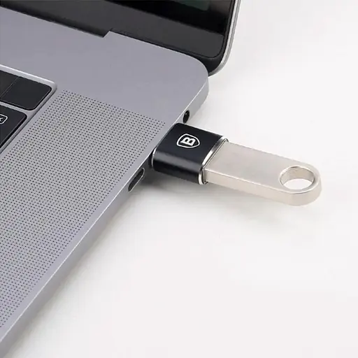 Переходник Baseus USB Female to USB-C Male Black (CATOTG-01) [80567] - фото 4