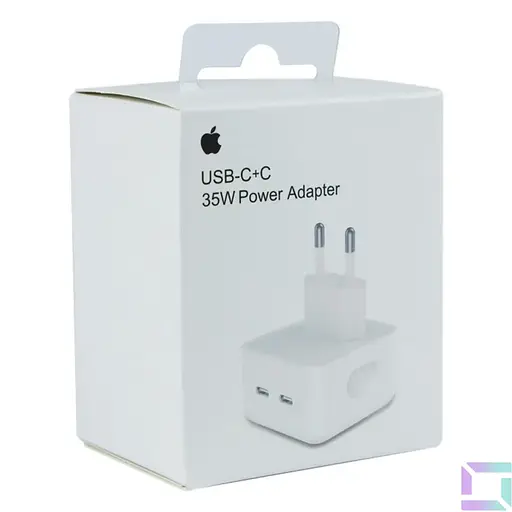 Зарядний адаптер пристрій Foxconn Square Dual Type-C 50 W (PD25W+PD25W) - фото 1