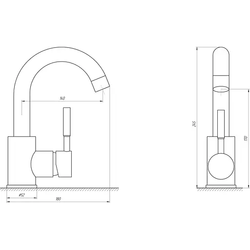 Смеситель для раковины Globus Lux ALPEN SBT1-101S-BB - фото 4