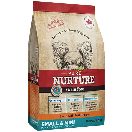 Сухий корм Pure Nurture для собак малих та дрібних порід на всіх стадіях життя, рецепт з ягням та горохом 2 кг - фото 1
