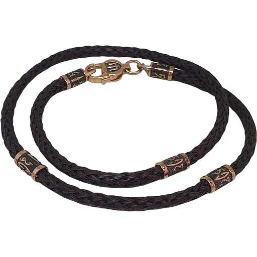 Браслет из текстиля Ювелирное производство А. Долина с золотыми вставками. 500026 21