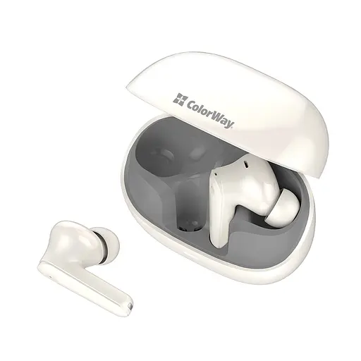 Навушники ColorWay Slim TWS-1 Earbuds Long Life Beige (CW-TWS1BE) - фото 5