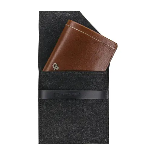 Мужской кожаный кошелек Grande Pelle 10х10х2 см acs0029266 - фото 3