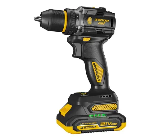 Шуруповерт профессиональный бесщеточный аккумуляторный Zegor CDPP-21BL/21В/70 Нм/две скорости/2 батареи 21В 2Ач/реверс/подсветка/кейс - фото 10
