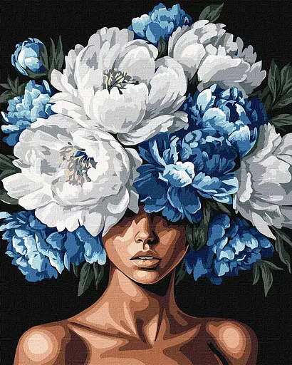 Набір для розпису по номерах Квітуча думка з фарбами металік extra, Ideyka, 40x50 см, КНО8527