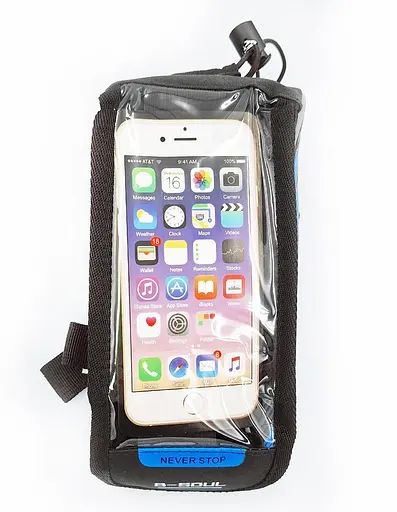 Велосумка на раму B-Soul для смартфона 6" чорно-синій (G00004511) - фото 2