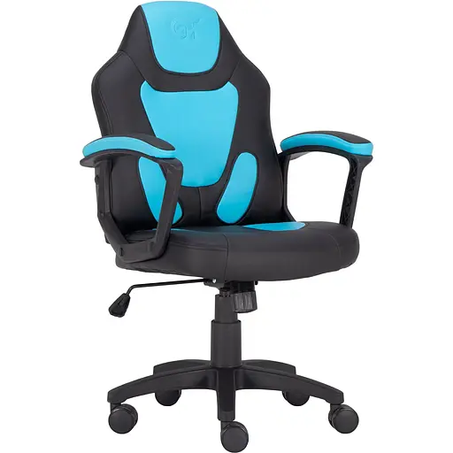 Уценка. Геймерское детское кресло GT Racer черное с синим (X-1414 Black/Light Blue)