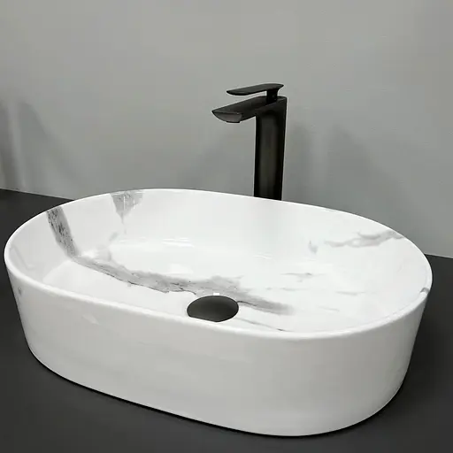Умивальник VBI Verona 50 marble nature накладний VBI-011311, Мармур - фото 3