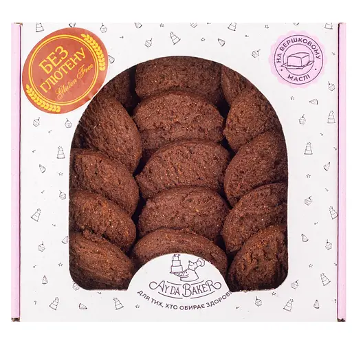 Печенье сдобное безглютеновое Ay da Baker Шоколадное 220 г
