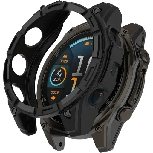 Чехол-бампер DK для Garmin Fenix 8 47mm Solar Силикон Outlines (black)