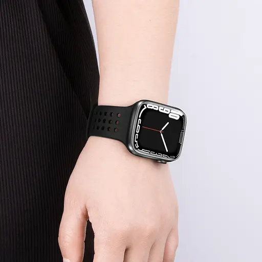 Ремешок силиконовый Hoco iWatch WA08 honeycomb 38/40/41 мм черный - фото 2