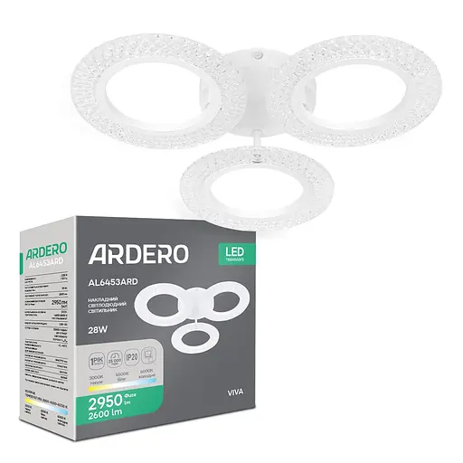 Світлодіодний накладний світильник Ardero AL6453ARD VIVA 28Вт білий - фото 1