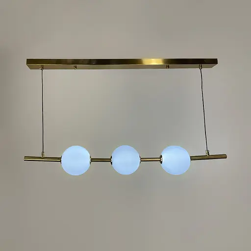Удлиненная латунная люстра с 3-мя акриловыми шариками | Ст. 910A/3 AB | Line F - фото 6