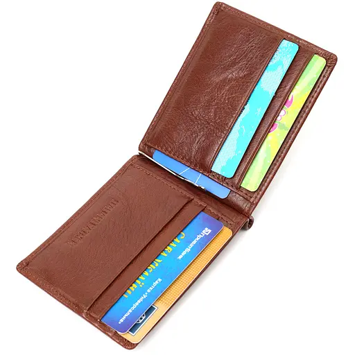 Шкіряний чоловічий гаманець ST Leather 11.5х8х1 см acs0026935 - фото 4