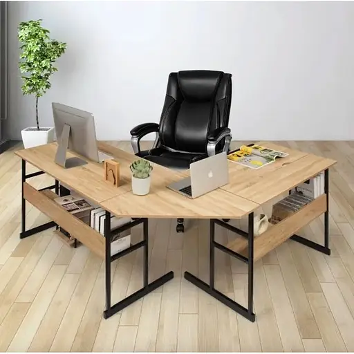 Комп'ютерний стіл Costway Fulton з регульованою панеллю в стилі Loft - фото 8