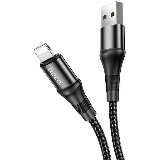 Кабель Hoco X50 Excellent charging data cable for Lightning Чорний - фото 1