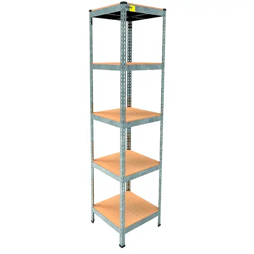 Металевий стелаж Emby Light Series (розмір 1800х450x450мм) 5 полиць ДСП до 100кг Оцинкований