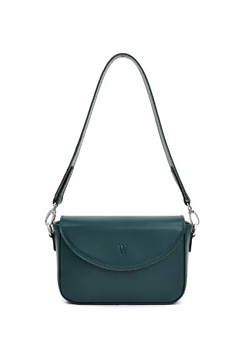 Жіноча шкіряна сумка Molly зелена - фото 9