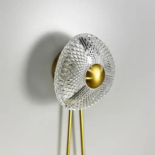 Вишукане декоративне латунне бра з імітацією квітки Арт. W 075 AB Line F - фото 3