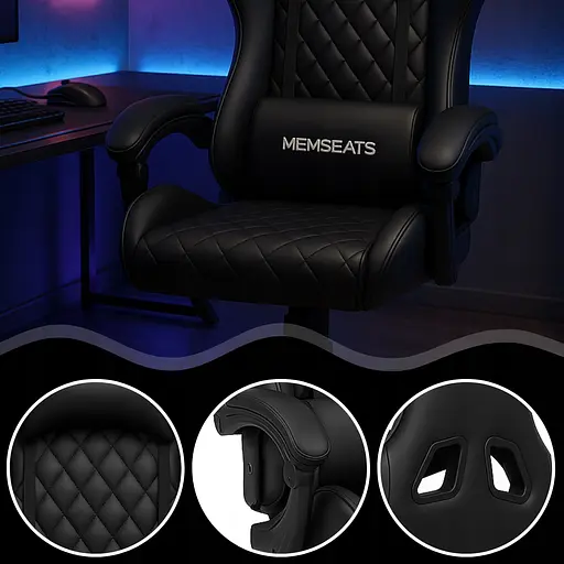 Крісло геймерське Memseats офісне Black (100019) - фото 8
