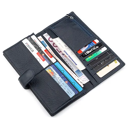 Мужской кожаный кошелек (ST147) ST Leather 9х18.5х2.5 см acs0015158 - фото 4