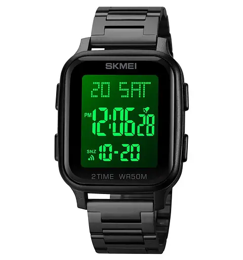 Чоловічий наручний годинник Skmei 1859 на браслеті (Чорний) - фото 2