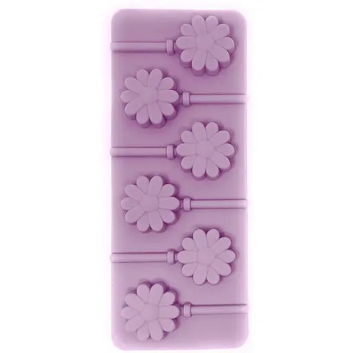 Силиконовая форма для леденцов и конфет на палочке "Цветок", Kitchen Master Розовый 87397 - фото 7