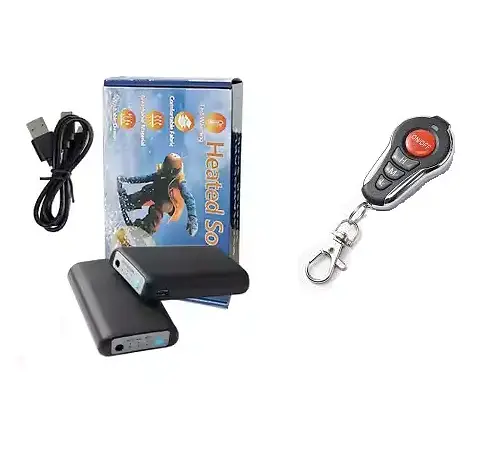 Носки KC-S0029 с подогревом и блоком питания 4000mAh на дистанционном управлении (Серые) - фото 8