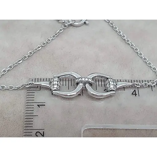 Серебряный браслет Агни Горельеф с фианитами. 4180Р-CZ ГОРЕЛЬЕФ 17 - фото 3