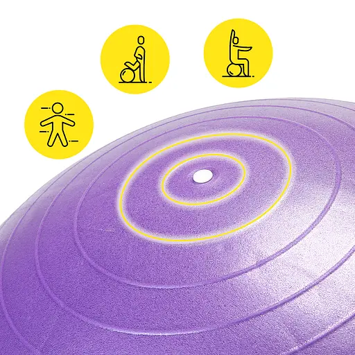 Мяч для фитнеса (фитбол) Cornix 65 см полумассажный Anti-Burst Violet XR-0476 - фото 3