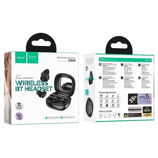 Навушники Hoco fun true wireless BT headset EQ13 BT5.3, 40/400mAh, 7h - фото 2