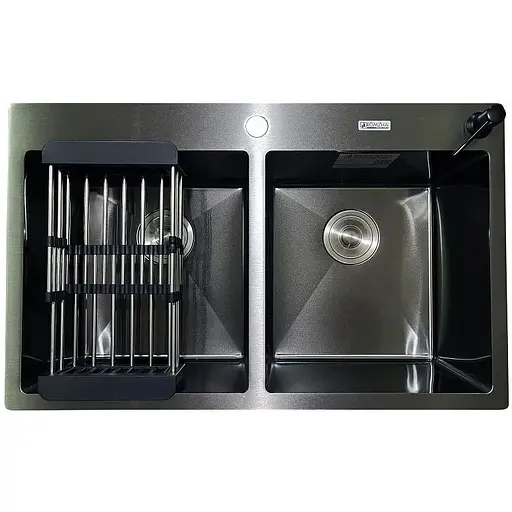 Кухонна мийка Romzha Arta U-730SD BL - фото 1