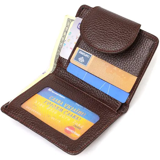 Жіночий шкіряний гаманець Canpellini 9х11.7х1 см acs0025503 - фото 5