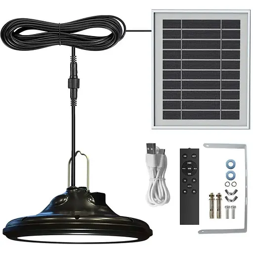 Підвісний світильник Neoglint UFO на сонячній батареї зі 100 світлодіодами, вуличний світильник для патіо, саду, двору, домашнього