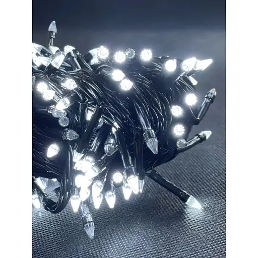 Новорічна LED гірлянда Конус 18 метрів 300 яскравих биліх лампочок - фото 1