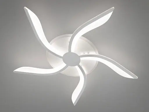 Стельова led люстра з пультом, підсвіткою, 53W, біла - фото 3