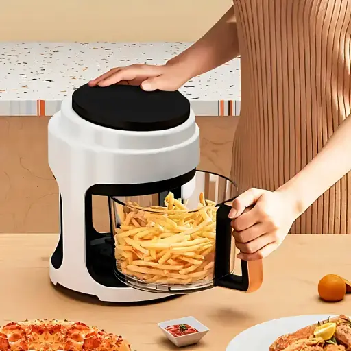 Аэрофритюрница безмасляная сенсорная на 6 л Gold Diamond TK9905 3200 Вт Черная - фото 5