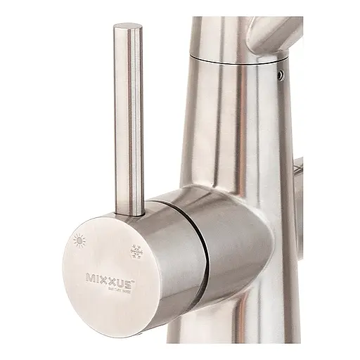 Змішувач для кухні на дві води з гнучким виливом Mixxus FUL-021 MI6020 Нержавіюча сталь - фото 3