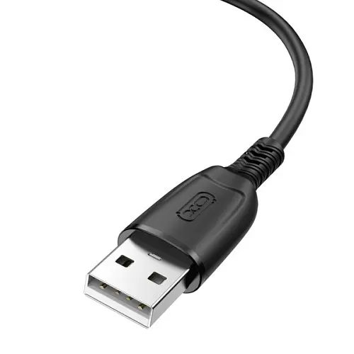Кабель XO NB247 Suluo Series Portable Silicone for Micro with Cable Clip 6A/0,25 м Чорний
