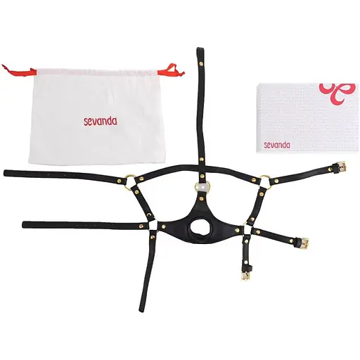 Маска-доспехи для орального секса Lockink Sevanda Blowjob Head Harness - фото 4