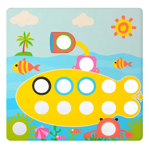 Детская мозаика с вкладышами SK 0005, 46 фишек - фото 9