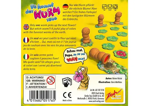 Настольная игра Zoch Подарки червячкам (Da kommt der Wurm Raus) (англ.) (601105176) - фото 3