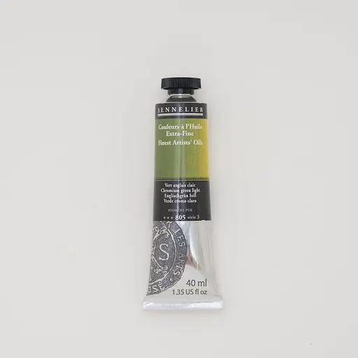 Олійна фарба Sennelier, 40 мл, професійна, S3, Хромовий зелений світлий (Chromium green light)