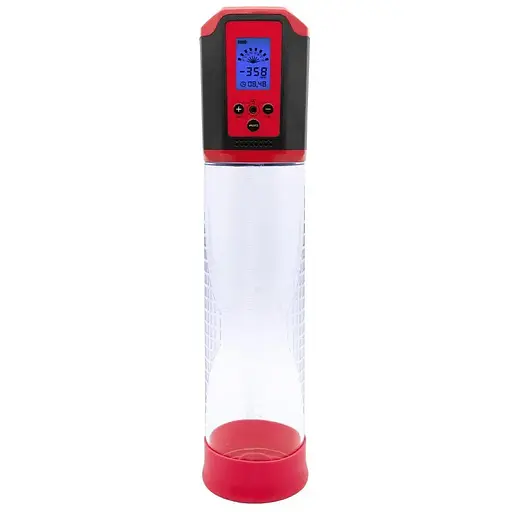 Автоматическая вакуумная помпа Men Powerup Passion Pump Red LED-табло перезаряжаемая 8 режимов