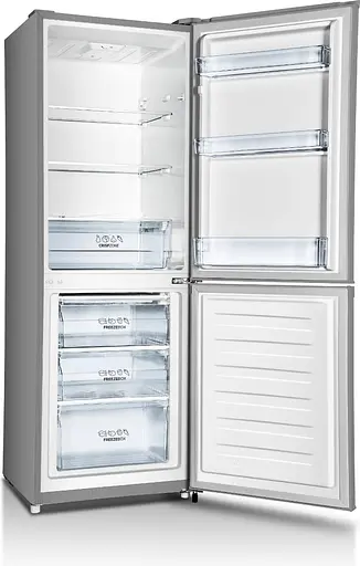 Холодильник Gorenje с нижней морозильной камерой, 161х55х56 см, 2 двери, 160(78) л, А+, механич. упр., зона освещения, серый - фото 3