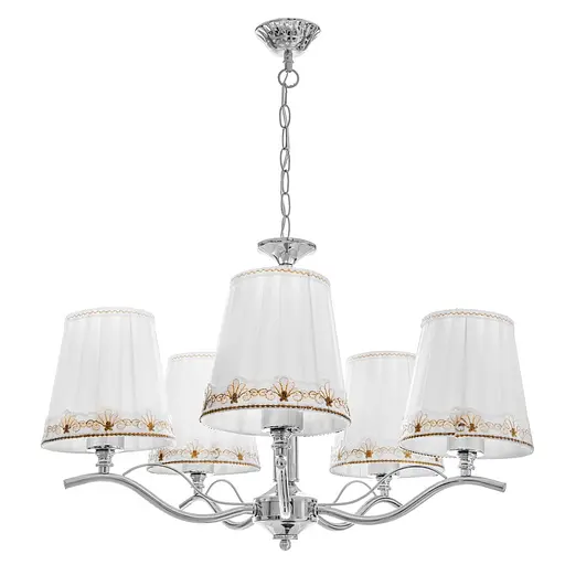 Люстра підвісна Brille прованс з абажуром E27 60W CH (BKL-656S/5)