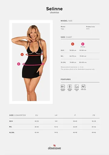 Obsessive Selinne chemise & thong M/L - фото 5
