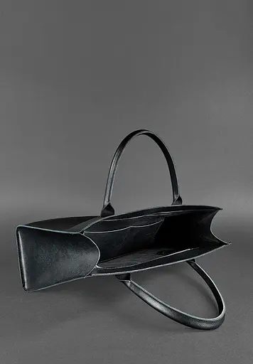 Шкіряна жіноча сумка Шоппер чорна Blackwood - фото 3